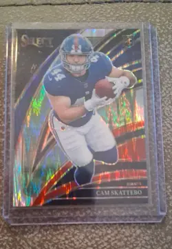 2025 Panini Select - Club Level Cam Skattebo #294 Black & Red Shock Prizm (RC) - Image 1