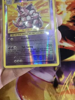 Nidoking 45/108 Reverse Holo Rare 2016 XY Evolutions Pokemon LP - Image 5