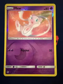 MEW 32/68 RARE HIDDEN FATES POKEMON REVERSE HOLO - Image 1