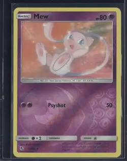 Mew 32/68 Reverse Holo Rare Hidden Fates Pokemon Lightly Played - Image 1