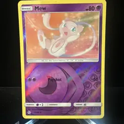 Mew 32/68 Reverse Holo Rare 2019 Pokemon Hidden Fates NM/M MINT - Image 1