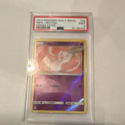 2019 Pokemon Hidden Fates Mew 32/68 Reverse Holo Rare PSA 9 Graded - Image 1