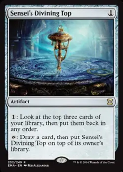 Moderate Play, S-Chinese MTG Regular Sensei's Divining Top Eternal Masters Magic - Image 1