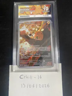 ACE 10 - Dedenne - 093/088 - Perfect Order - Pokemon TCG - Perfect Subgrades - Image 3