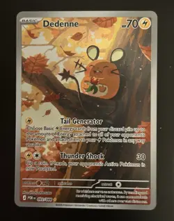 Pokemon TCG Dedenne 093/088 Surging Sparks IR Holo EN HP70 Basic - Image 1