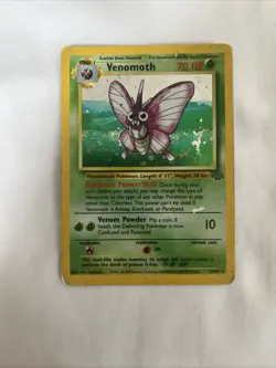 Pokemon Jungle Venomoth Holo Card 13/64 Unlimited - Image 2
