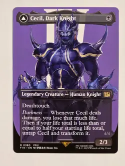 Cecil, Dark Knight R0380 Regular (Borderless) Final Fantasy Magic the Gathering - Image 1