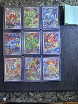Pokemon SERIES 3 First Partner Illustration collection Set 9 Cards TCG in hand! - Image 1