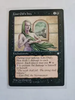 Lim-Dul's Hex - Ice Age - MTG Magic - Uncommon - Black Enchantment - Image 1
