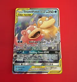 Pokemon TCG Slowpoke & Psyduck GX 35/236 Unified Minds Ultra Rare Holo 250HP - Image 1