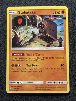 Pokemon Card Stakataka SM209 Black Star Promo Holo NM - Image 1