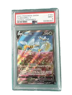Pokemon Beedrill v 2022 PSA 9 Astral Radiance Full Art Card 161/189 - Image 1