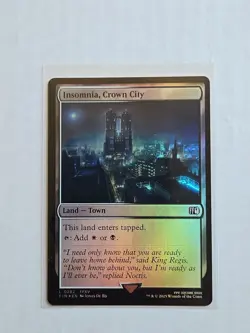Insomnia, Crown City (Foil) - Final Fantasy - NM - MTG Magic - Common - Land - Image 1