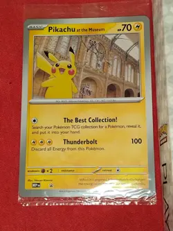 Pokemon TCG 2019 Pikachu Playmat Ultra Pro & Pikachu at the Museum Jumbo Promo - Image 2