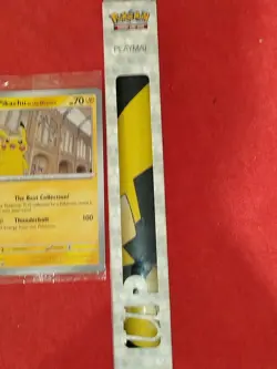 Pokemon TCG 2019 Pikachu Playmat Ultra Pro & Pikachu at the Museum Jumbo Promo - Image 3