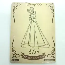 Frozen Elsa Card Fun Wood Sketch Card Disney 100 Anniversary Carnival UR09 - Image 1