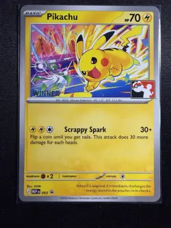 POKEMON WORLD CHAMPIONSHIP 2026 PIKACHU WINNER STAMPED PROMO ENGLISH 093 - Image 1