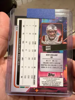 Topps Drake Maye Patriots 2024 Rookie 3 Card Lot Chrome #162 #164 CON-DME - Image 2