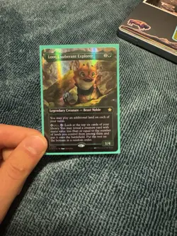 Loot, Exuberant Explorer (Borderless) (Mana Foil) Foundations Foil - Image 1