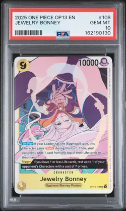2025 ONE PIECE OP13-CARRYING ON HIS WILL #108 JEWELRY BONNEY PSA 10 - Image 1