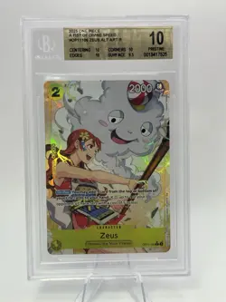 2025 ONE PIECE A FIST OF DIVINE SPEED RARE ALTERNATE ART ZEUS BGS 10 POP 77 - Image 1