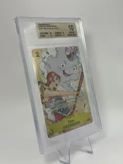 2025 ONE PIECE A FIST OF DIVINE SPEED RARE ALTERNATE ART ZEUS BGS 10 POP 77 - Image 2