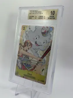 2025 ONE PIECE A FIST OF DIVINE SPEED RARE ALTERNATE ART ZEUS BGS 10 POP 77 - Image 4