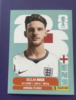 Declan Rice Official Panini 2026 Fifa World Cup sticker England & Arsenal. NEW - Image 1