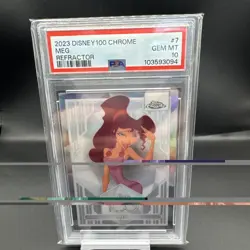 2023 Topps Chrome Disney100 Meg #7 Refractor PSA 10 Gem Mint - Image 1