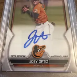 Joey Ortiz PSA 10 2023 Bowman Chrome Base Prospect Auto Autograph #CPA-JOR Gem - Image 3