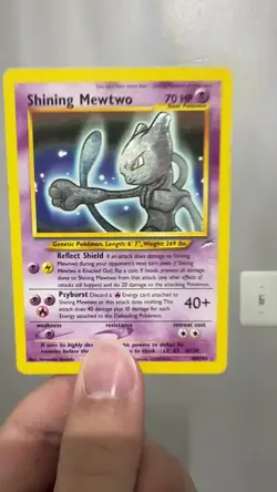 Pokemon TCG Shining Mewtwo Neo Destiny Holo Card 109/105 Secret Rare - Image 2