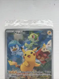 Pokemon Pikachu TCG SVP027 Scarlet Violet Black Star Promo STILL SEALED - Image 1