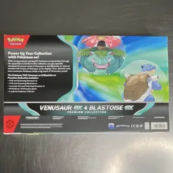 Pokemon TCG Venusaur ex & Blastoise ex Premium Collection Box 3 Cards Booster - Image 2