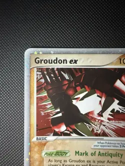 Pokemon TCG 2005 Hidden Legends Groudon Ex Holo #93 NM vintage - Image 3