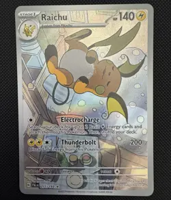 Pokemon Company Raichu 211/193 Paldea Evolved Illustration Rare Holo Eng 140HP - Image 1