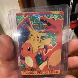 Pocket Monsters Pokemon 1995 English Holo Trading Card Pikachu Charizard - Image 1