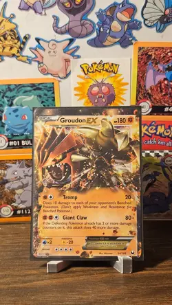 Groudon EX Dark Explorers Ultra Rare,Holo tcg #54/108 - damaged - Image 1