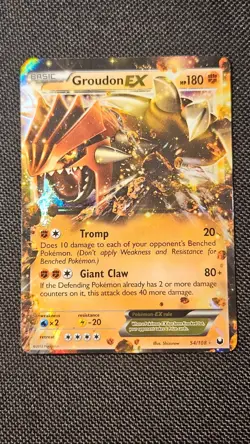 Groudon EX Dark Explorers Ultra Rare,Holo tcg #54/108 - damaged - Image 2