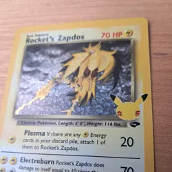 Rocket's Zapdos 15/132 NEAR MINT Pokemon Celebrations 25th Stamped Holo Rare - Image 2