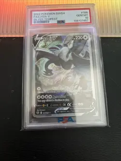 2022 POKEMON SWORD & SHIELD SILVER TEMPEST 186/195 LUGIA V ALT ART PSA 10 - Image 1