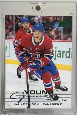 2025-26 Upper Deck IVAN DEMIDOV Young Guns Holiday Rookie Variant Green SP 205 - Image 1