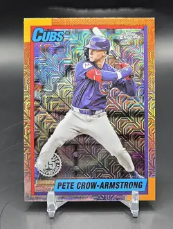 2025 Topps Update Pete Crow-Armstrong Silver Pack 1990 Chrome Mojo Chicago Cubs - Image 1