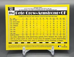 2025 Topps Update Pete Crow-Armstrong Silver Pack 1990 Chrome Mojo Chicago Cubs - Image 2