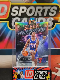 2025 Topps Chrome VJ Edgecombe Sleek Finishers Refractor RC Rookie - Image 1