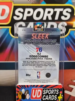 2025 Topps Chrome VJ Edgecombe Sleek Finishers Refractor RC Rookie - Image 2