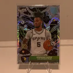 2025-26 Topps Cosmic Chrome Stephon Castle Nucleus Refractor #30 Spurs - Image 1