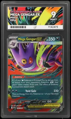 Pokemon TCG Mega Gengar ex Holo - 056/094 - Phantasmal Flames - Ace 9 Gem Mint - Image 1