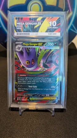 Pokemon TCG Mega Gengar ex Holo 056/094 Phantasmal Flames Ace 10 Gem Mint - Image 1