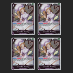x4 Charlotte Pudding OP08-067 Playset - R - One Piece TCG - NM - Image 2