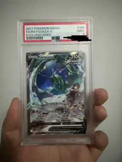 Pokemon Rayquaza V Evolving Skies 2021 Alternate Full Art 194/203 SWSH07 PSA 9 - Image 1